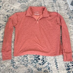 Outdoor Voices Terracotta Quarter-Zip Pullover
